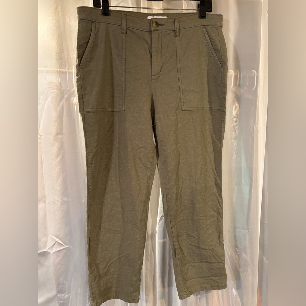 Lila Ryan Martina Linen Viscose Blend High Waist Cropped Pants - Picture 2 of 7